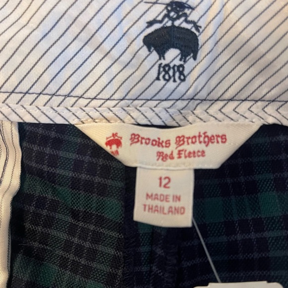 Brooks Brothers Wool Blend Dress Pants in Green and Blue Plaid Tartan Sz 12 NWT - Picture 5 of 7